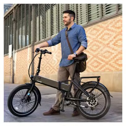 Legend Monza Vélo Electrique Pliant Smart eBike Roues de 20 Pouces  Freins Disque Hydraulique  Batterie 36V 14Ah Panasonic (504Wh)  Noir Onyx