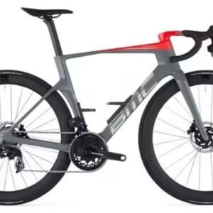 Vélo de Route BMC Teammachine R 01 Three Sram Force eTape AXS 12V 700mm Gris Iron / Rouge Neon
