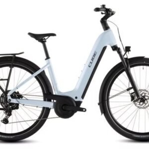 VTC Électrique Cube Touring Hybrid One 600 Easy Entry Shimano Cues 9V 600 Wh 700 mm Bleu Glacier 2026