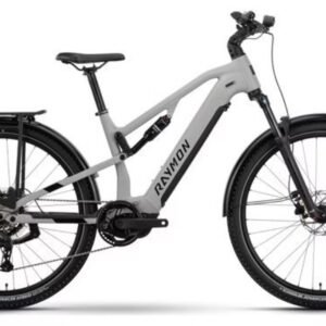VTC Électrique Tout-suspendu Raymon CrossRay Shimano Essa 8V 720Wh 29 » Gris